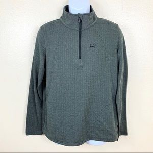 CINCH Men’s Pullover sweater Gray zipper Neck L